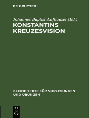cover image of Konstantins Kreuzesvision